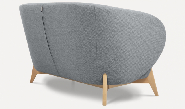 Двухместный диван Tilar Textile серого цвета в аренду