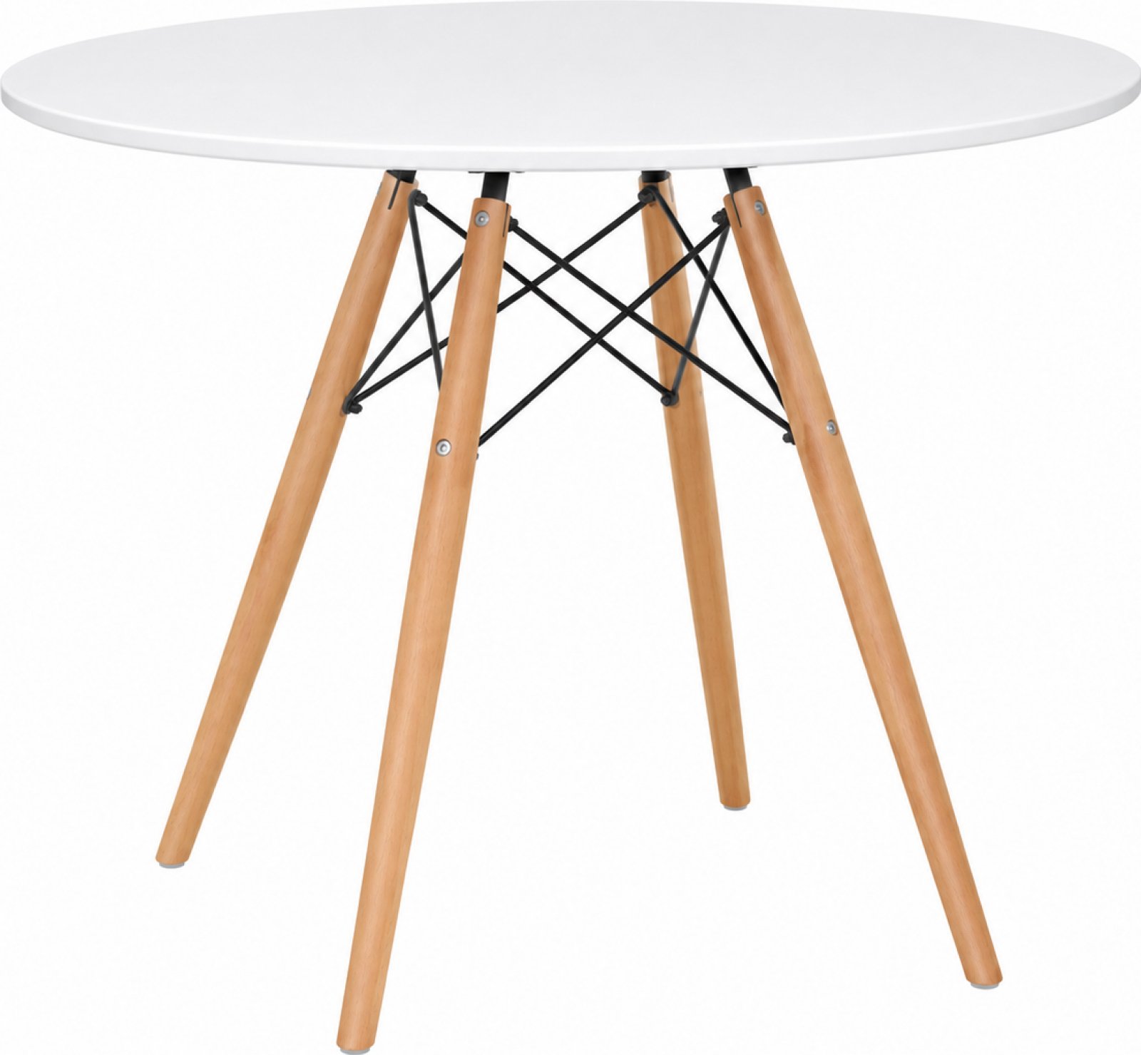 Стол Eames D-90 см белого цвета в аренду