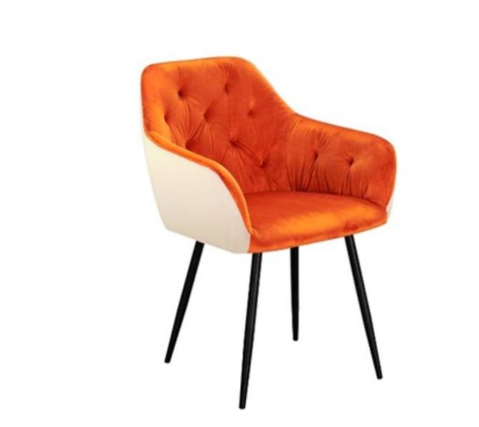 стул-кресло оранжево-белый
